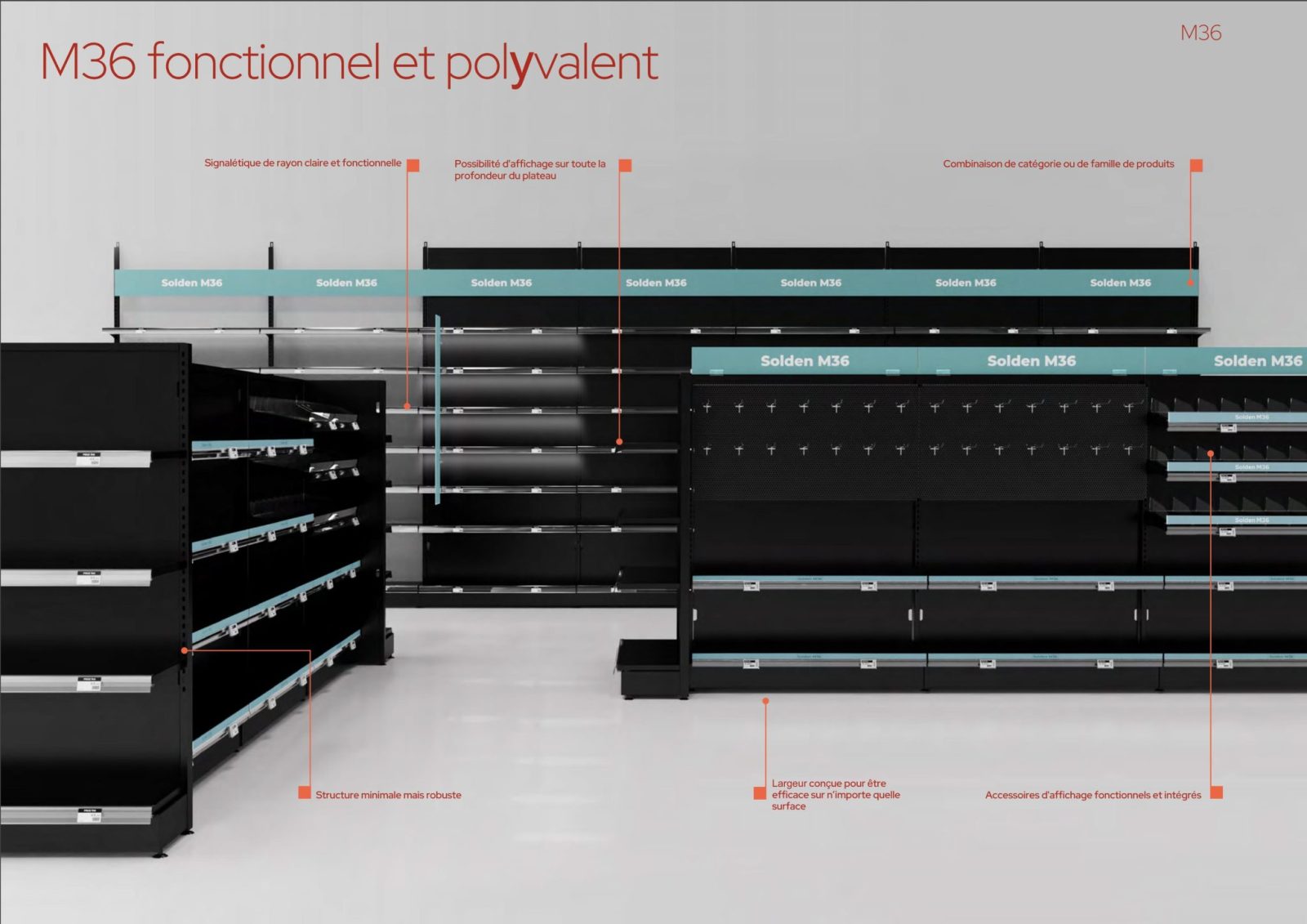 Mobilier et solution d’agencement de magasin